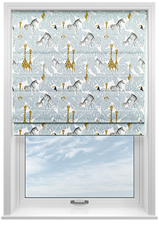 Wild Thing, Powder Blue - Roman Blind
